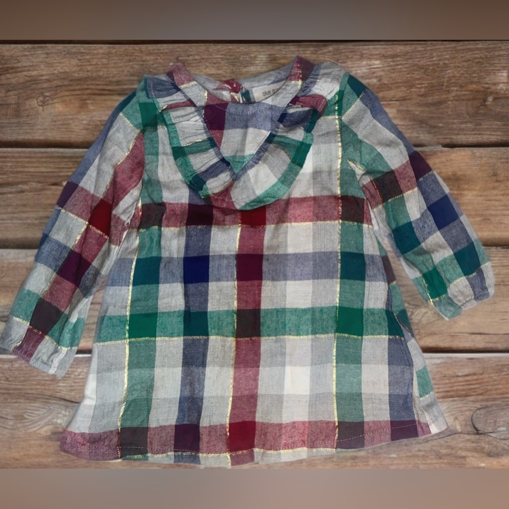 Okie Dokie Plaid Dresss